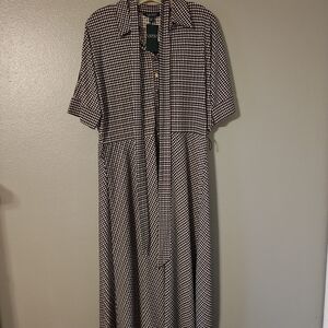 Lauren Ralph Lauren Black & White Gingham Shirt Dress